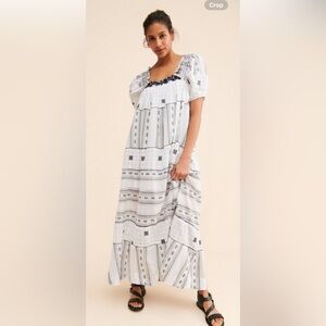 Free people size M Jame embroidered maxi dress
